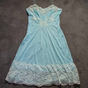 Beautiful Vintage Baby Blue Slip